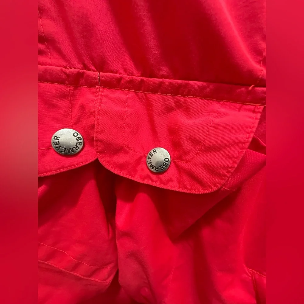 Men's Vintage Retro OBERMEYER Caribou Snowboarding Jacket. Neon Pink. Medium